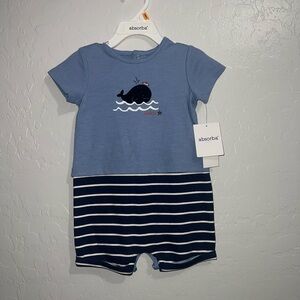 Absorba Blue Whale Romper 12 month